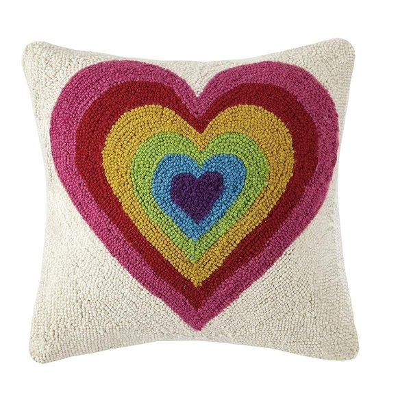 Puesta En Escena 18 x 18 in. My Heart In Michigan Hook Square Pillow PU2477182